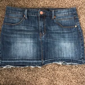 Dark wash jean skirt